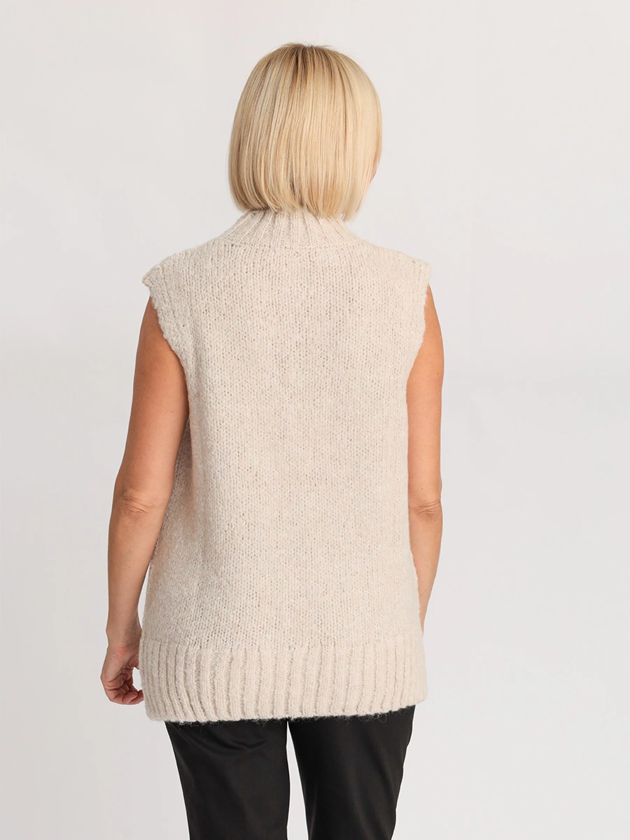 Джемпер без рукавов из смесовой шерсти